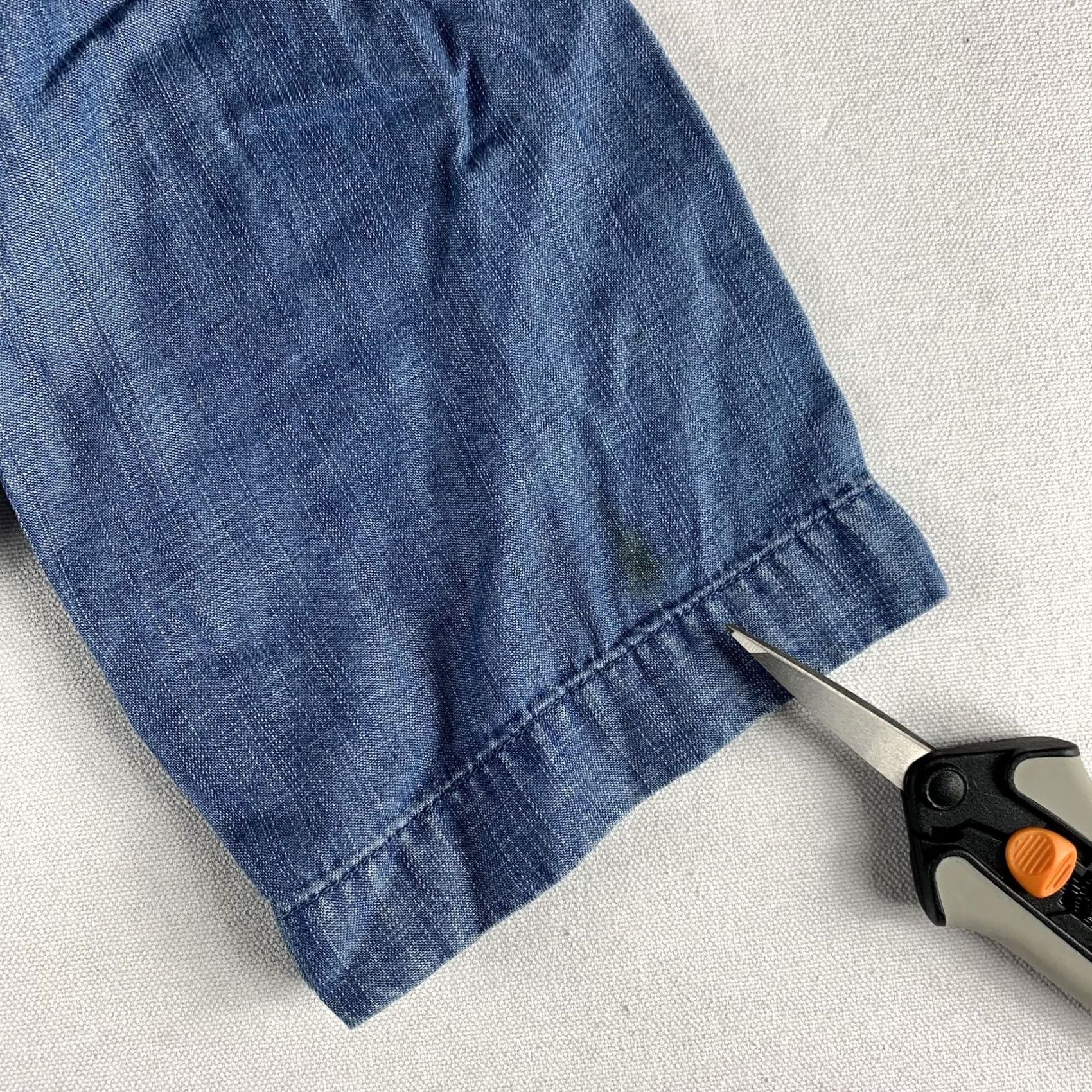 CLOT CLOTH & STONEWOMENS XS LONG SLEEVE BLUE CHAMBRAY BACK BUTTON UP SHIRT Size XS / US 0-2 / IT 36-38 - 7 Thumbnail