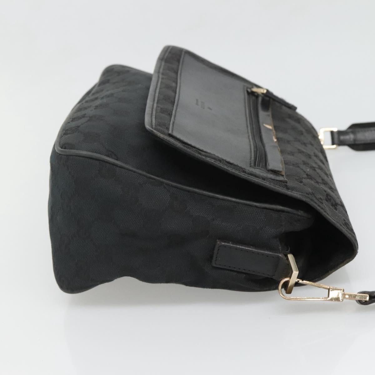 Gucci GUCCI GG Canvas Shoulder Bag Black Gold 019 019 Size ONE SIZE - 4 Thumbnail