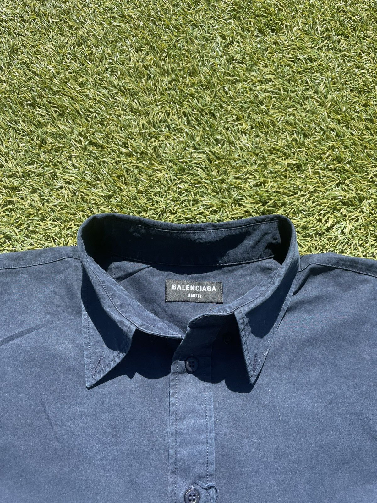 Balenciaga SS21 Balenciaga “YE24” Reconstructed Button Up Long Sleeve Size US XL / EU 56 / 4 - 2 Thumbnail