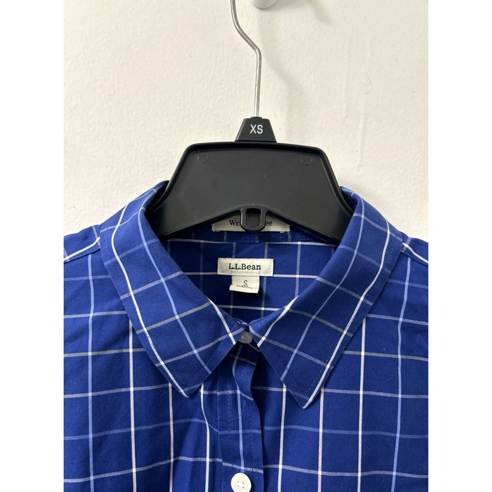 Vintage VINTAGE LL Bean Shirt Womens S Blue Pinpoint Oxford Plaid Long Sleeve Button Down 503436 Size S / US 4 / IT 40 - 5 Thumbnail