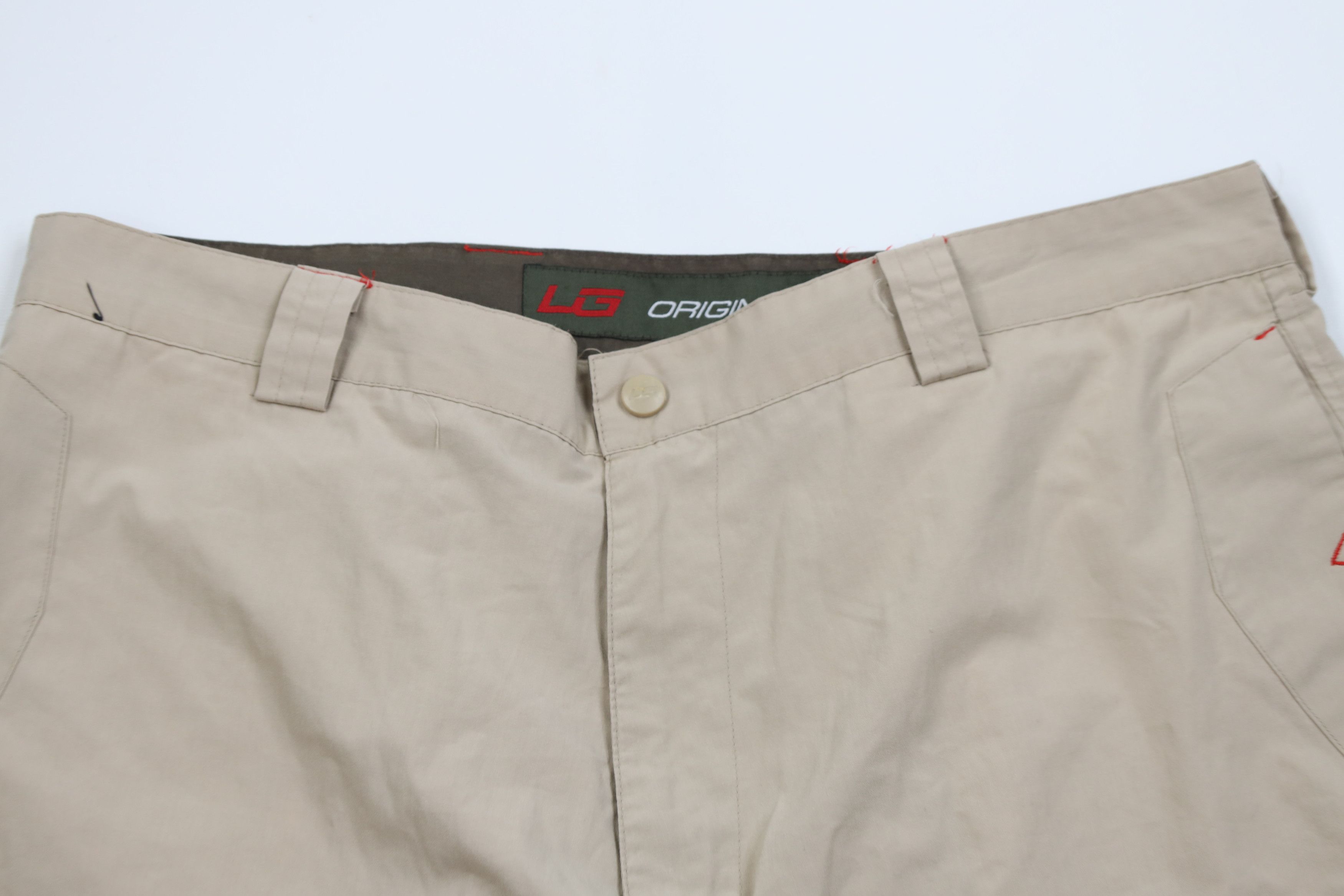 Vintage Vintage 90s Y2K Streetwear Fit Cargo Shorts Beige Khaki Size US 36 / EU 52 - 2 Thumbnail