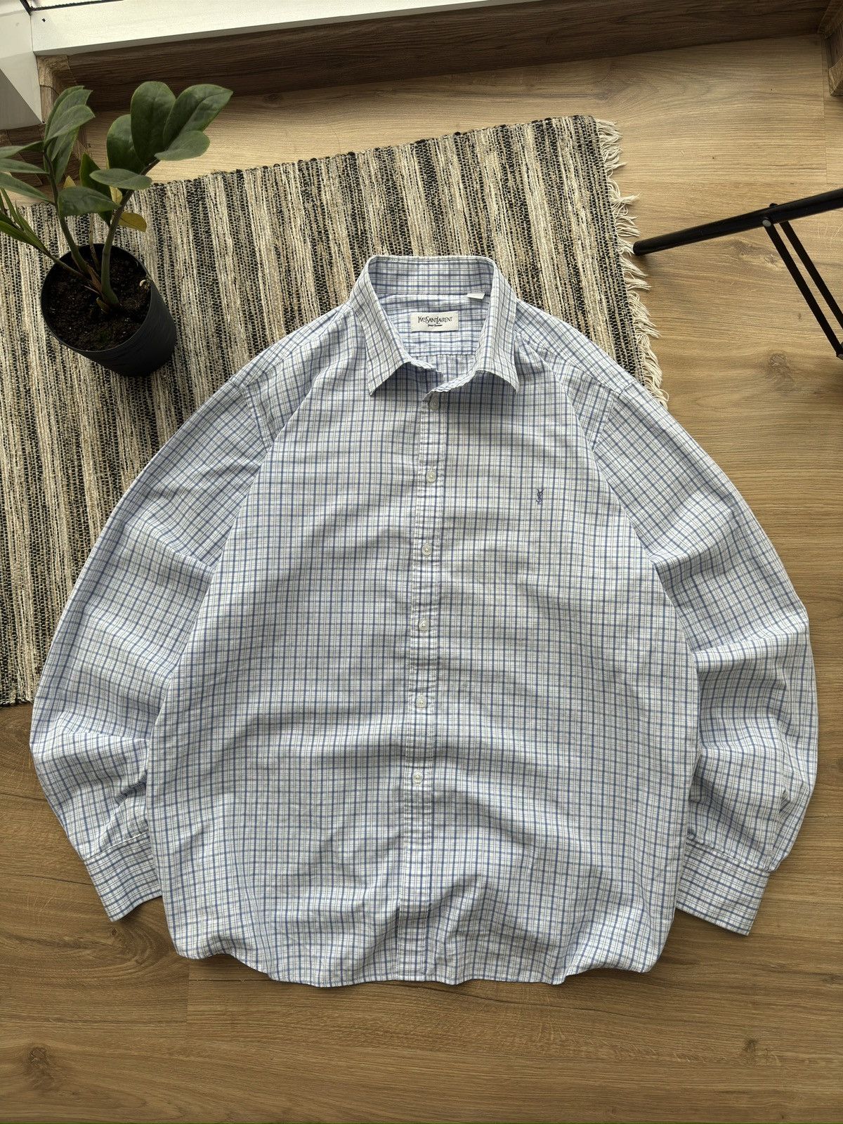 Other Yves Saint Laurent YSL vintage blue button up shirt Size US XL / EU 56 / 4 - 1 Thumbnail