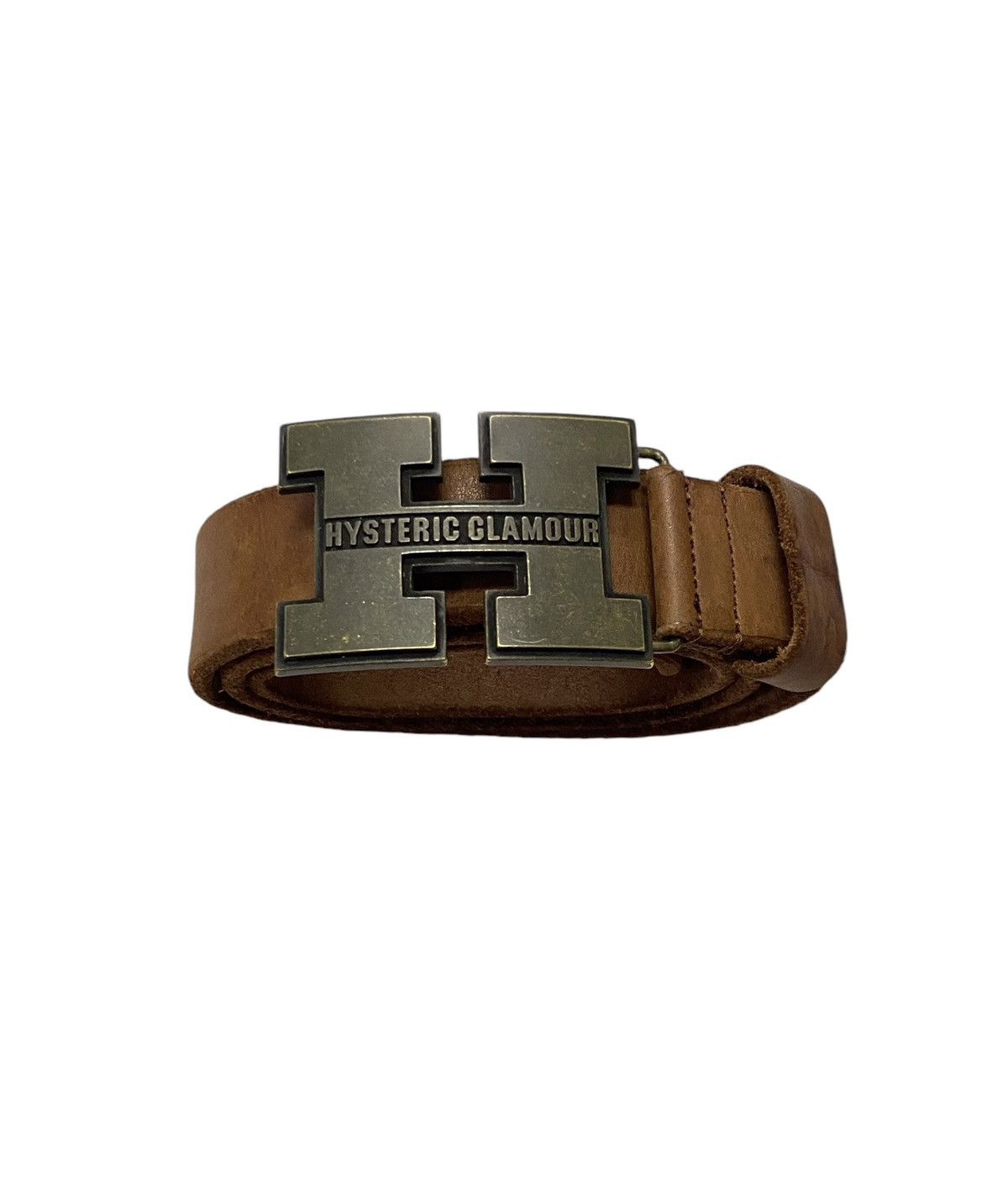Hysteric Glamour Rare🔥Hysteric Glamour H Logo Leather Gesper Belts Size 34 - 16 Thumbnail