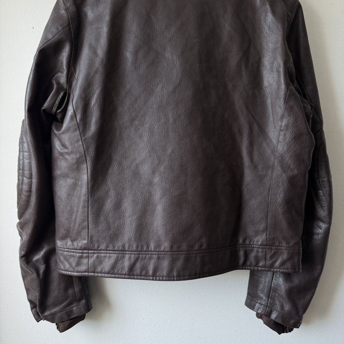 Prada Prada Linea Rossa SS2001 Brown Café Racer Leather Jacket Size US M / EU 48-50 / 2 - 8 Thumbnail