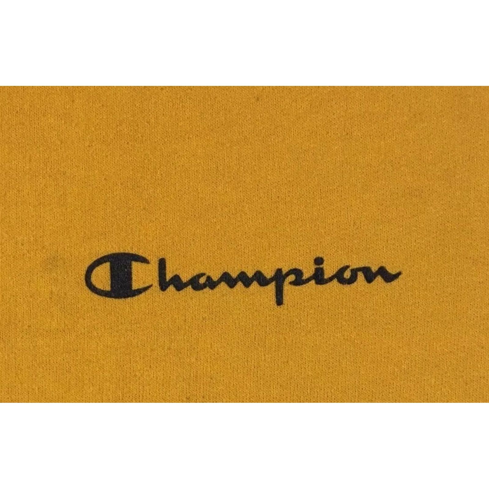 Champion VINTAGE Champion Faded Spellout Sweatshirt M Track School Surf Skate Grunge PE 90s Hoodie Mens Yellow Size US M / EU 48-50 / 2 - 2 Thumbnail