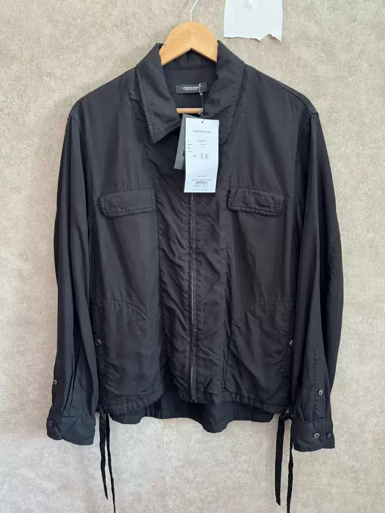 image of Undercover 20Aw Spider's Nest, Washed Wool Patchwork Streamer Jacket in Black, Men's (Size Medium)