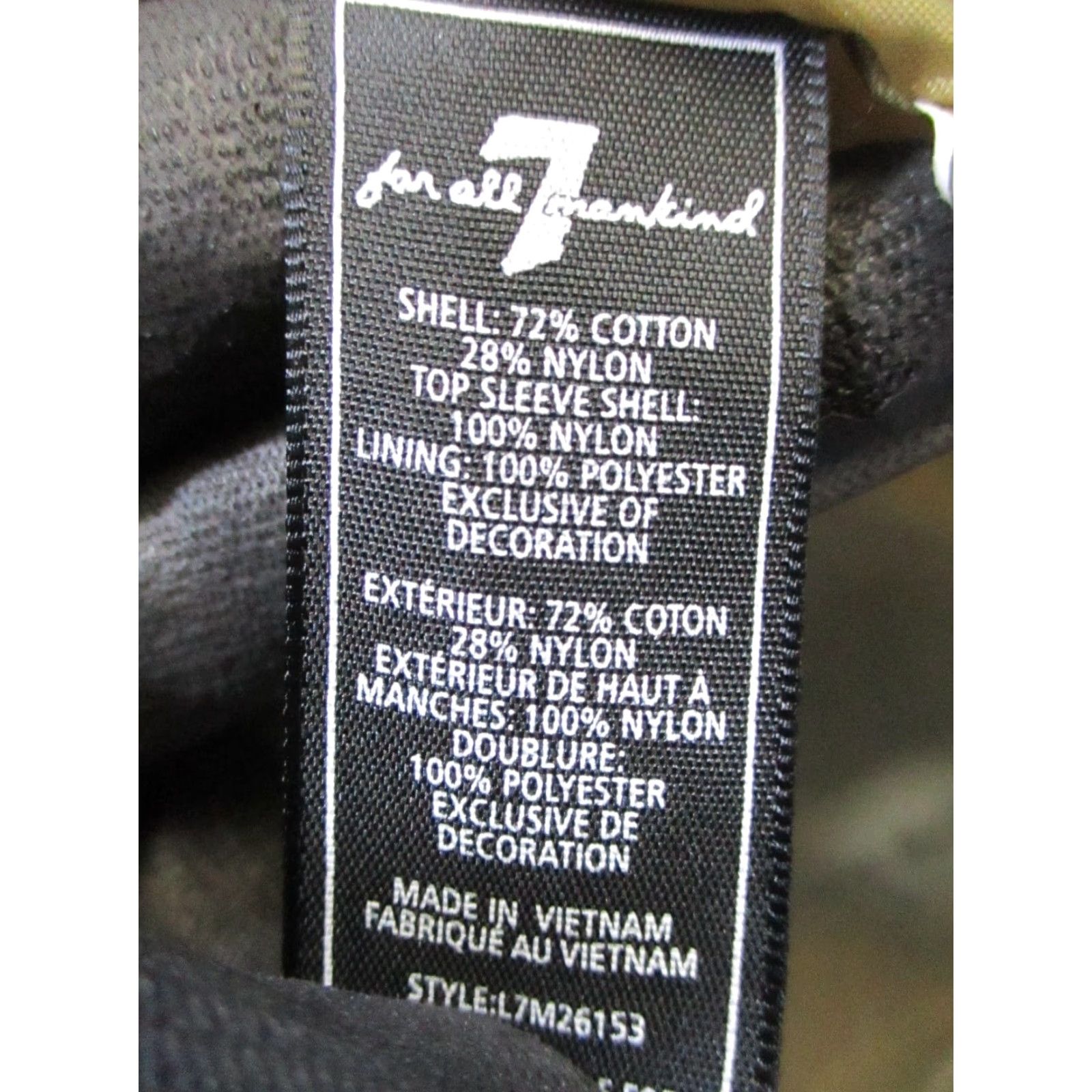 7 For All Mankind 7 For All Mankind Jacket Womens Medium Belted Brown Cotton Long Sleeve Zip Belted 7 For All Mankind Jacket Womens Regular Brown Size M / US 6-8 / IT 42-44 - 4 Thumbnail