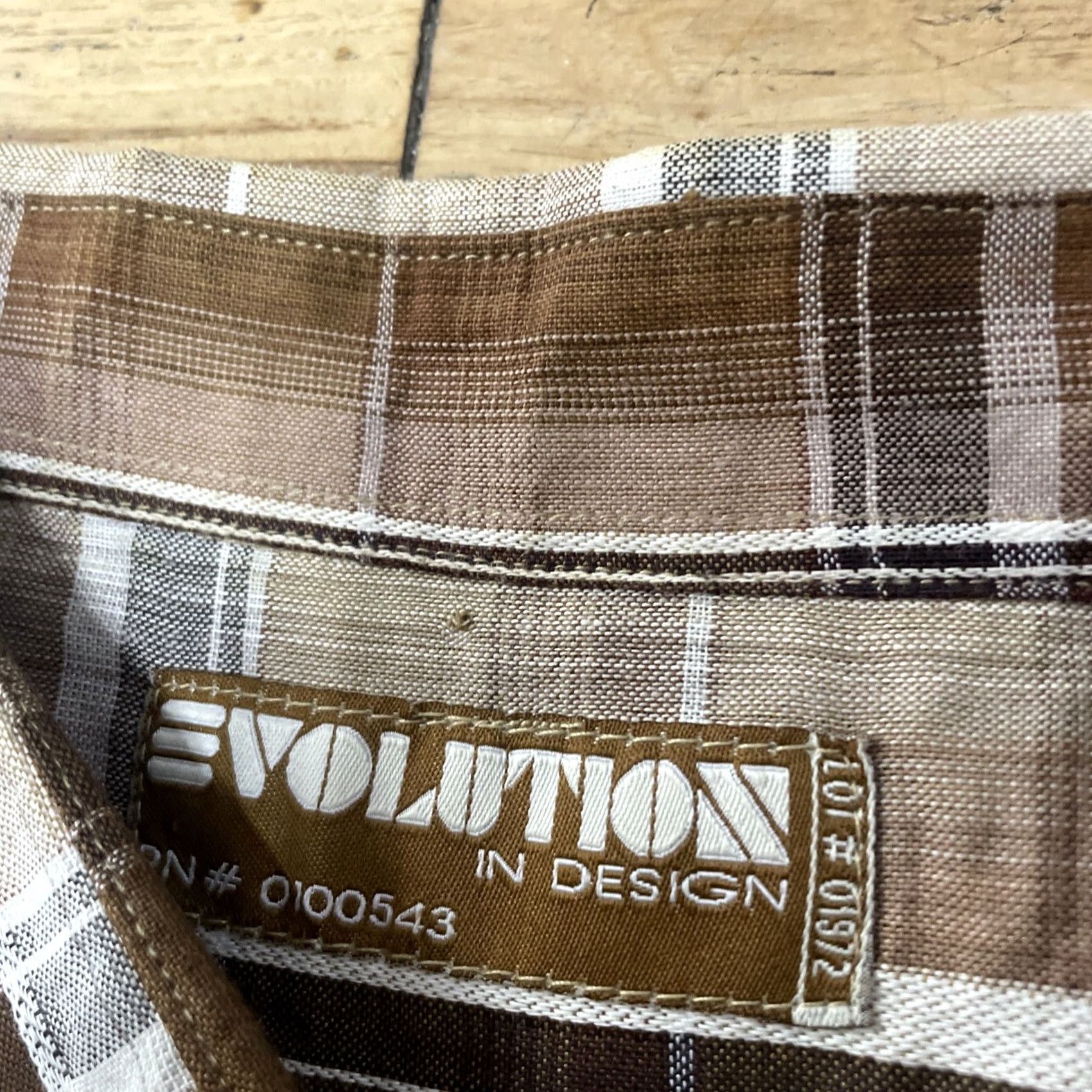 Vintage VINTAGE Evolution in Design Button Shirt Men 2XL Brown Western Plaid 70s 90s XXL 54" Short Sleeve Button-Up Collared Mens Size US XXL / EU 58 / 5 - 4 Thumbnail
