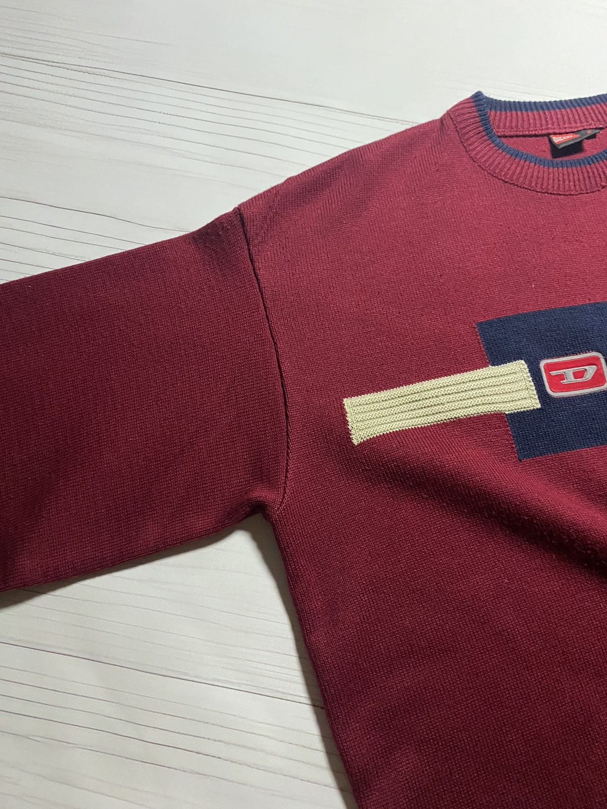 Diesel × Vintage Vintage Diesel Big Logo Box Fit oversize y2k sweater Size US XL / EU 56 / 4 - 10 Thumbnail