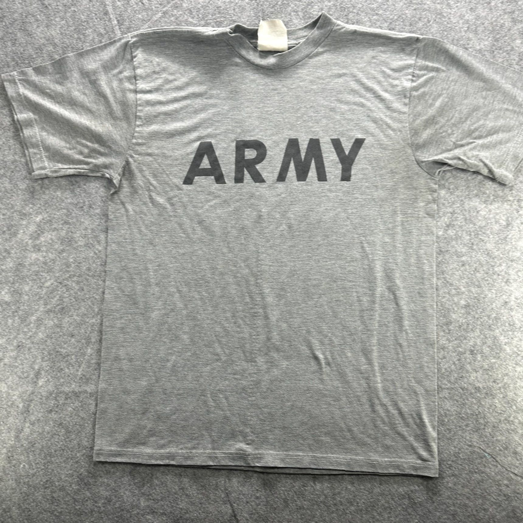 Vintage VINTAGE Army Shirt Mens Medium Gray Physical Training PT 100% Polyester Graphic Tee Size US M / EU 48-50 / 2 - 2 Thumbnail