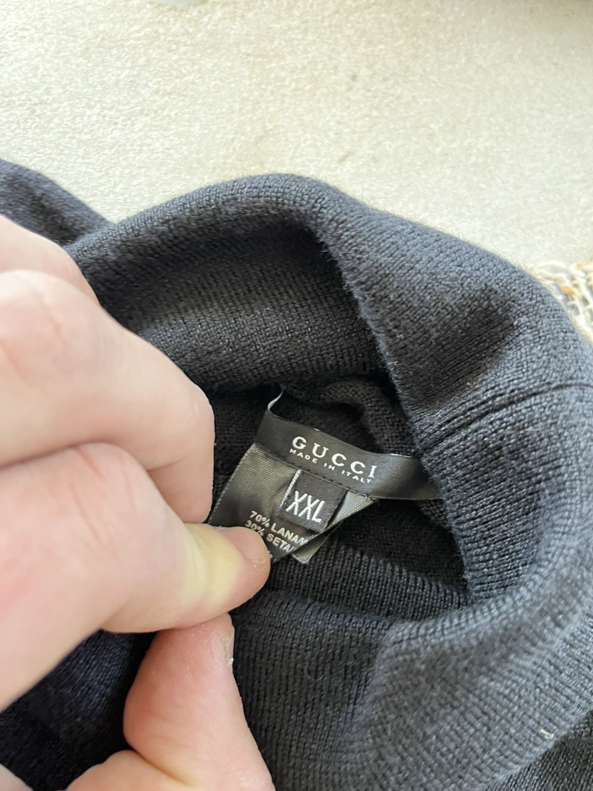 Gucci Vintage Gucci Tom Ford Wool Turtleneck Black Minimalistic Size US XXL / EU 58 / 5 - 13 Thumbnail