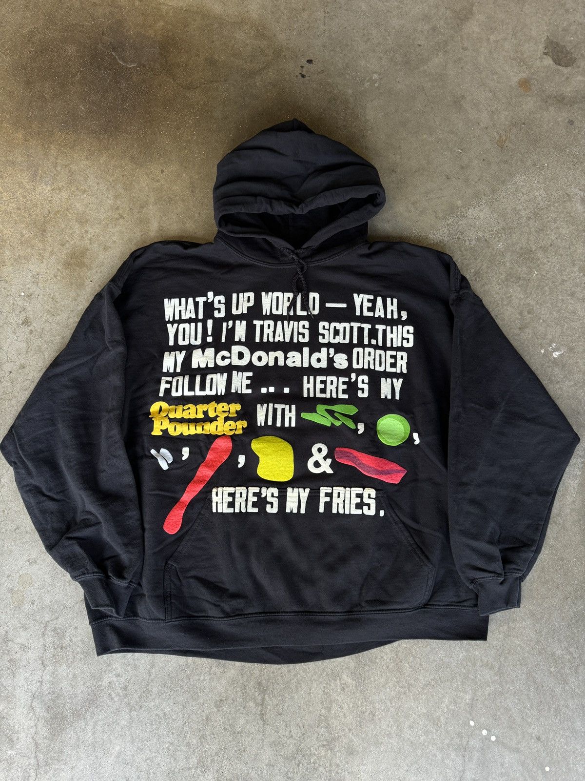 Cactus Plant Flea Market × Travis Scott DS CPFM 4 CJ Script Hoodie 