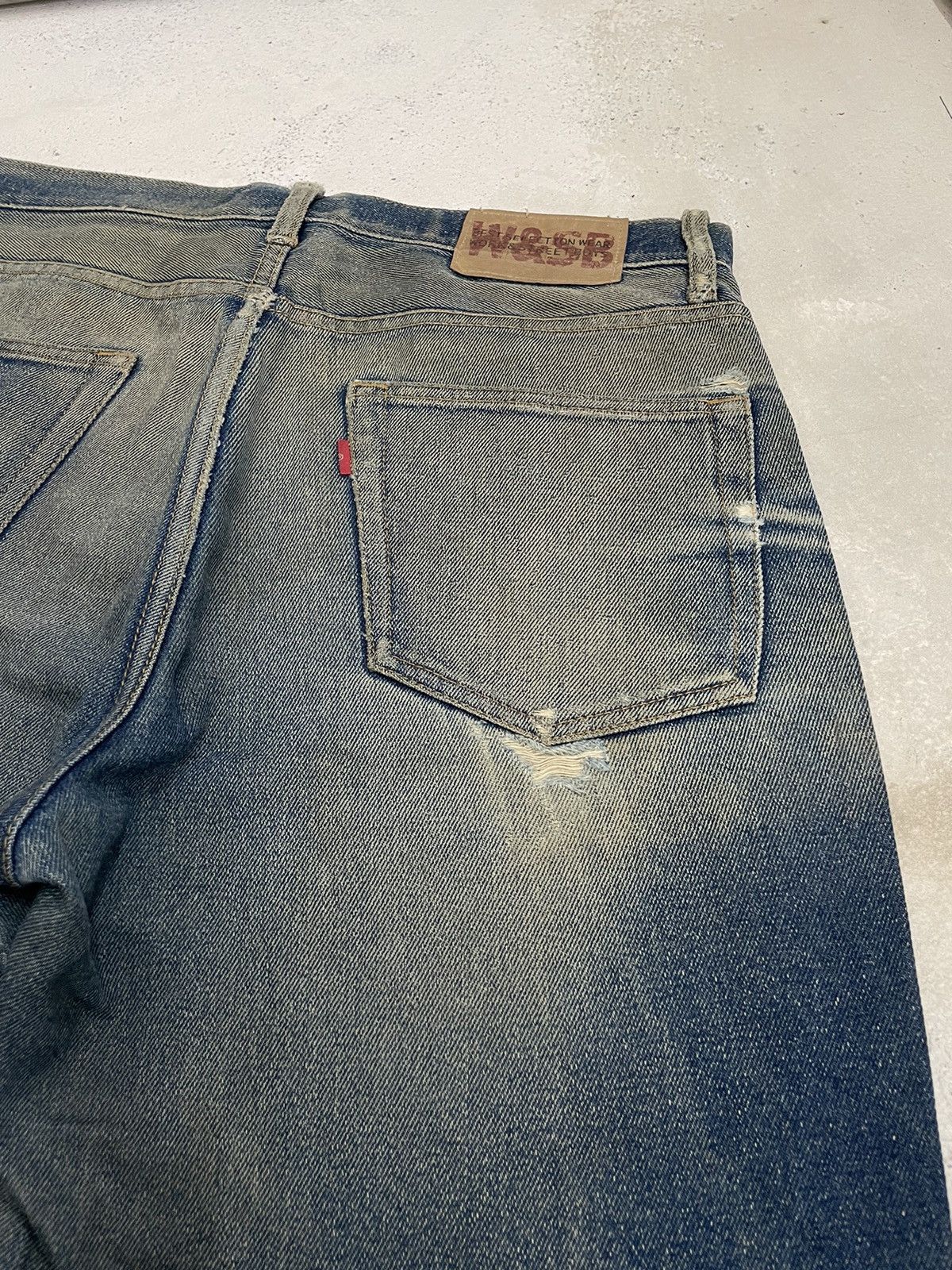 20471120 Work & Street Boys Mud Wash Y2k Distressed Japan Denim A30 Size US 33 - 13 Thumbnail