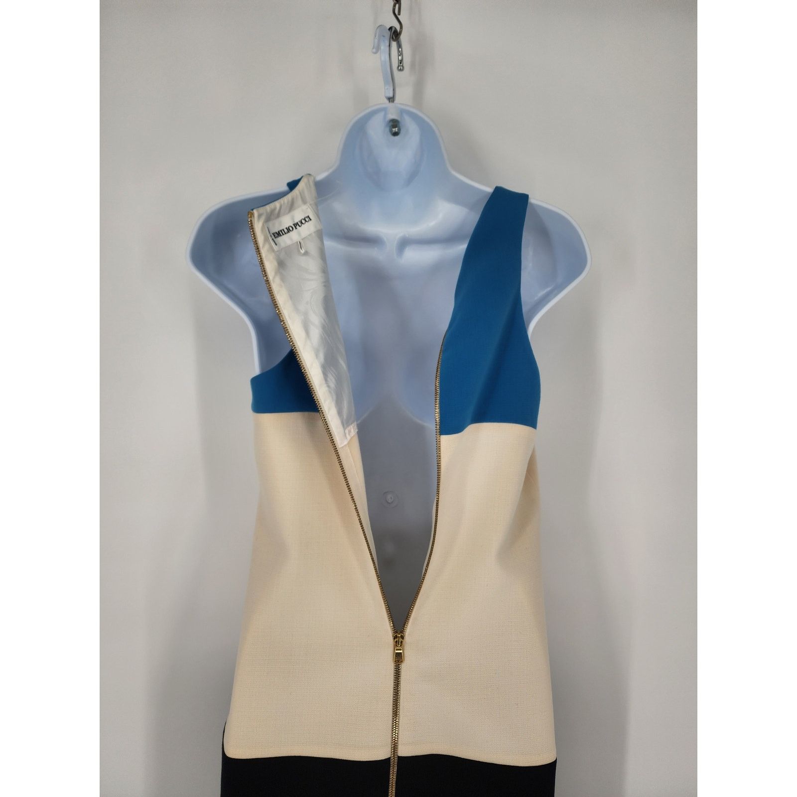 Emilio Pucci Emilio Pucci Color Block Sleeveless Shift Dress Sz 34 (US 4) Size S / US 4 / IT 40 - 5 Thumbnail