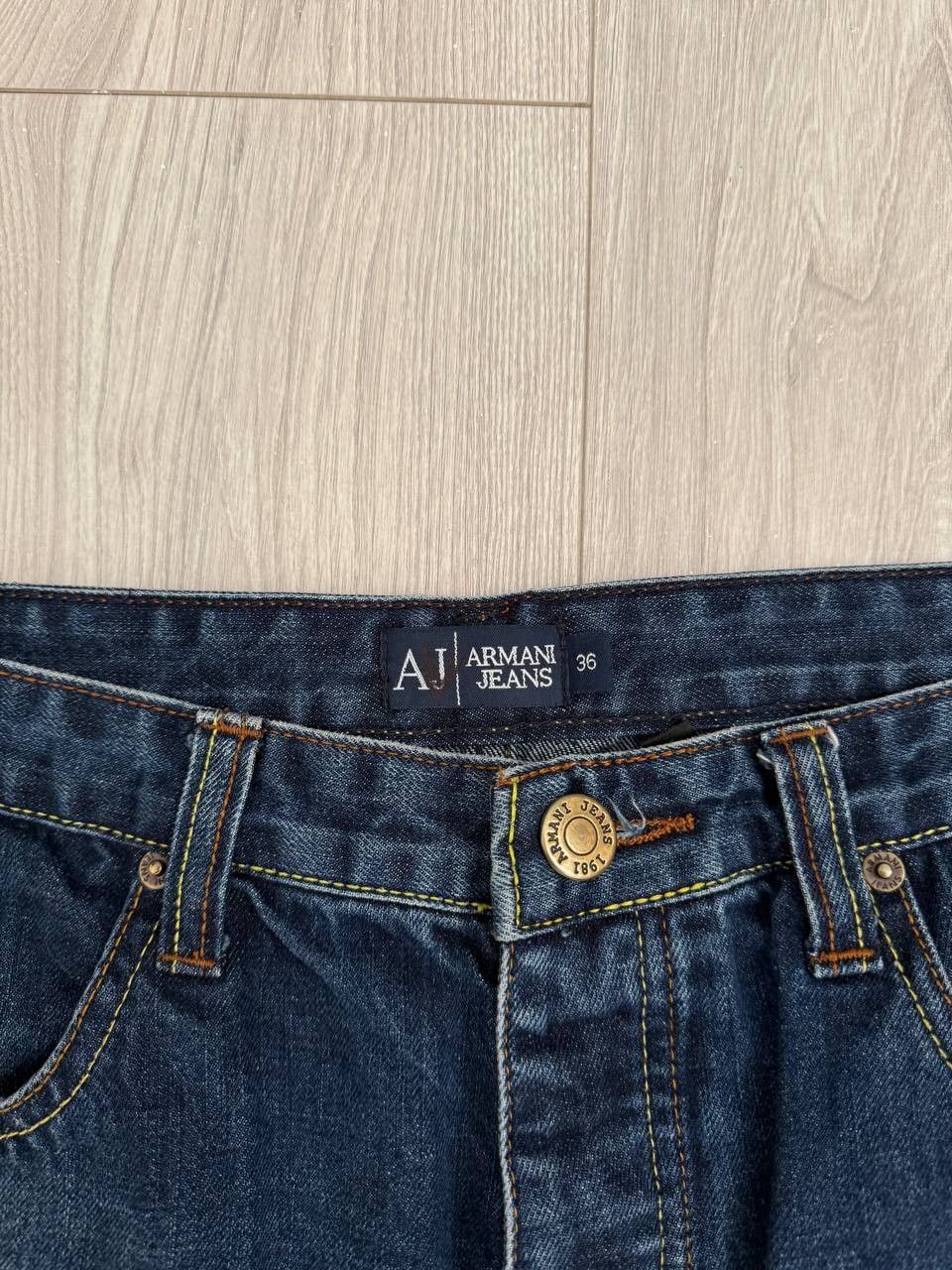 Armani Vintage Y2K Armani Jeans Big Logo Denim Jeans Italy Size US 36 / EU 52 - 6 Thumbnail