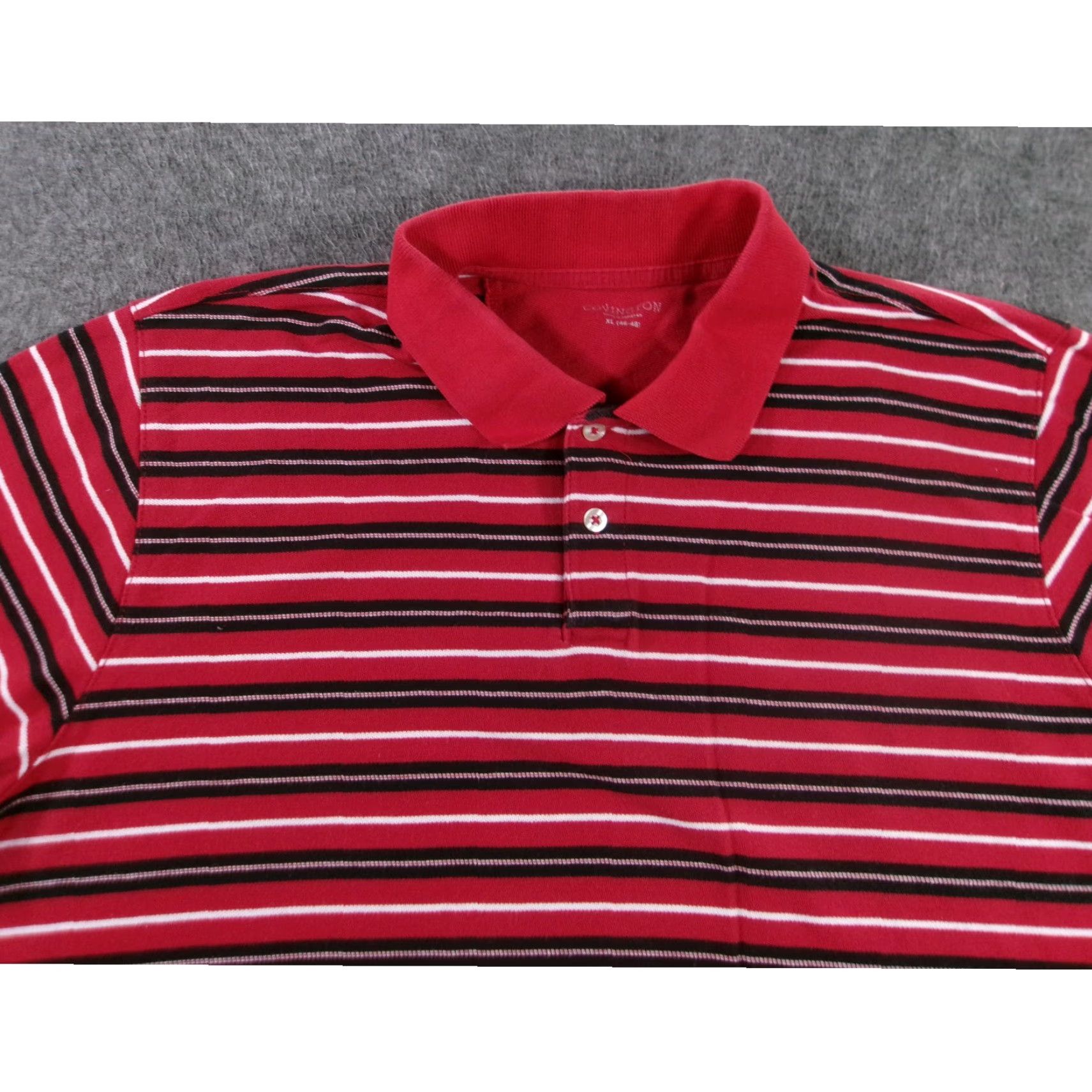 Vintage VINTAGE Covington Polo Shirt Men XL Red Striped Short Sleeve Casual Golf Preppy ClassicMens Size US XL / EU 56 / 4 - 2 Thumbnail