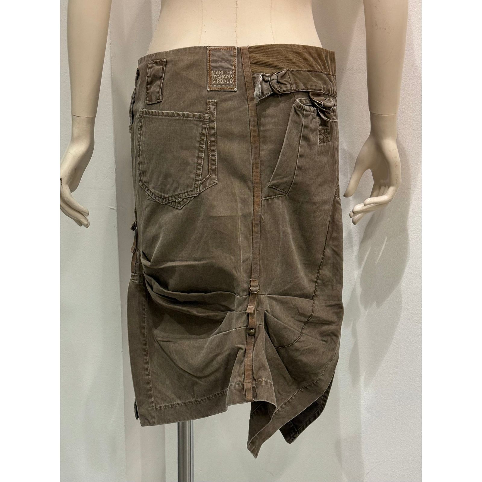 Marithe + Francois Girbaud 2000s Marithe Francois Girbaud asymmetrical skirt Size 24" / US 00 / IT 34 - 3 Thumbnail