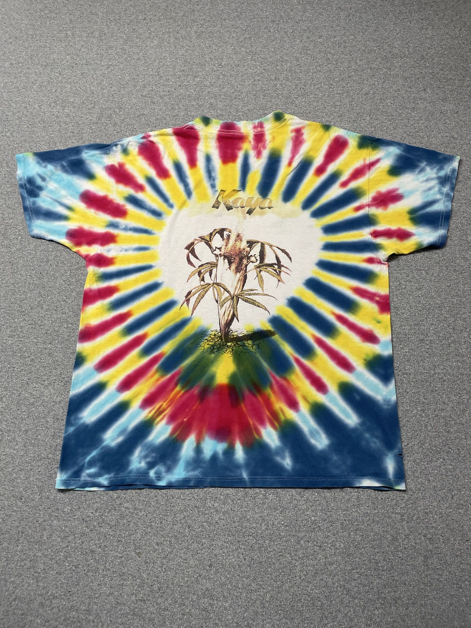 Delta Vintage 90s Bob Marley "Kaya" Tie-Dye Graphic T-Shirt Size US XL / EU 56 / 4 - 5 Thumbnail