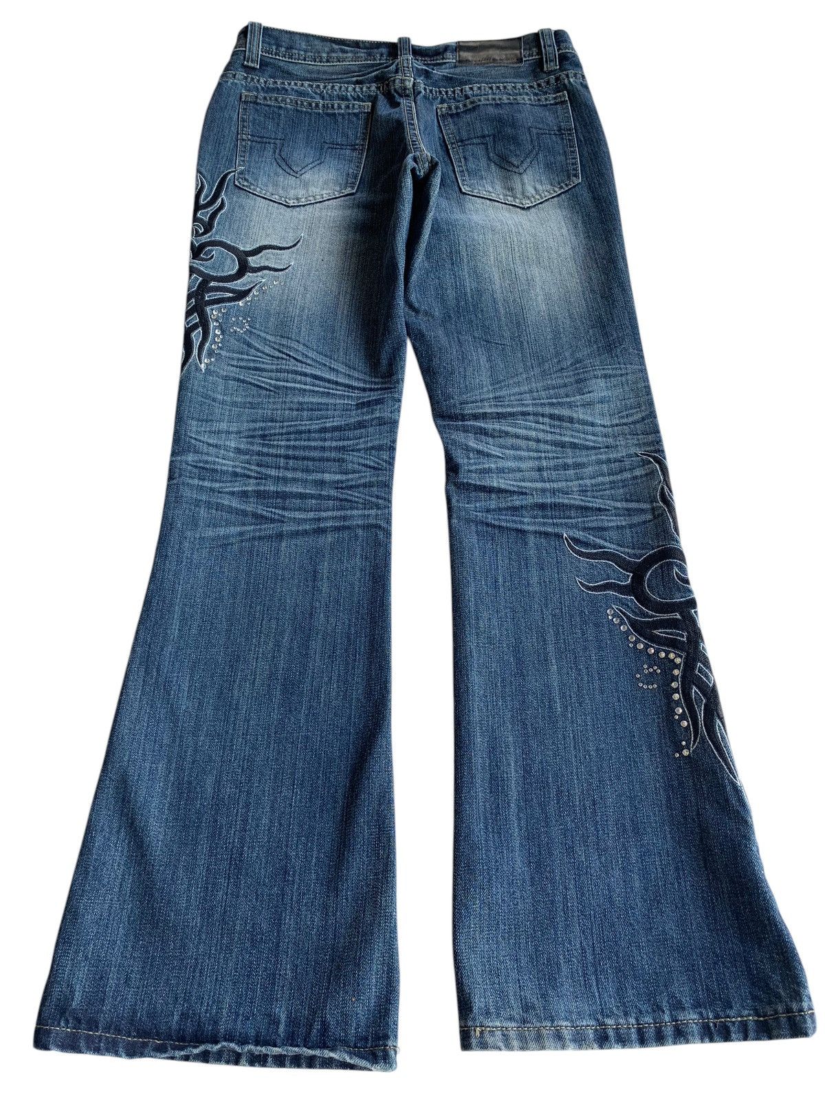 パンツ 00s archive tornado crash denim pants 00s Tornado Mart Archive Distressed wash Flared Jeans