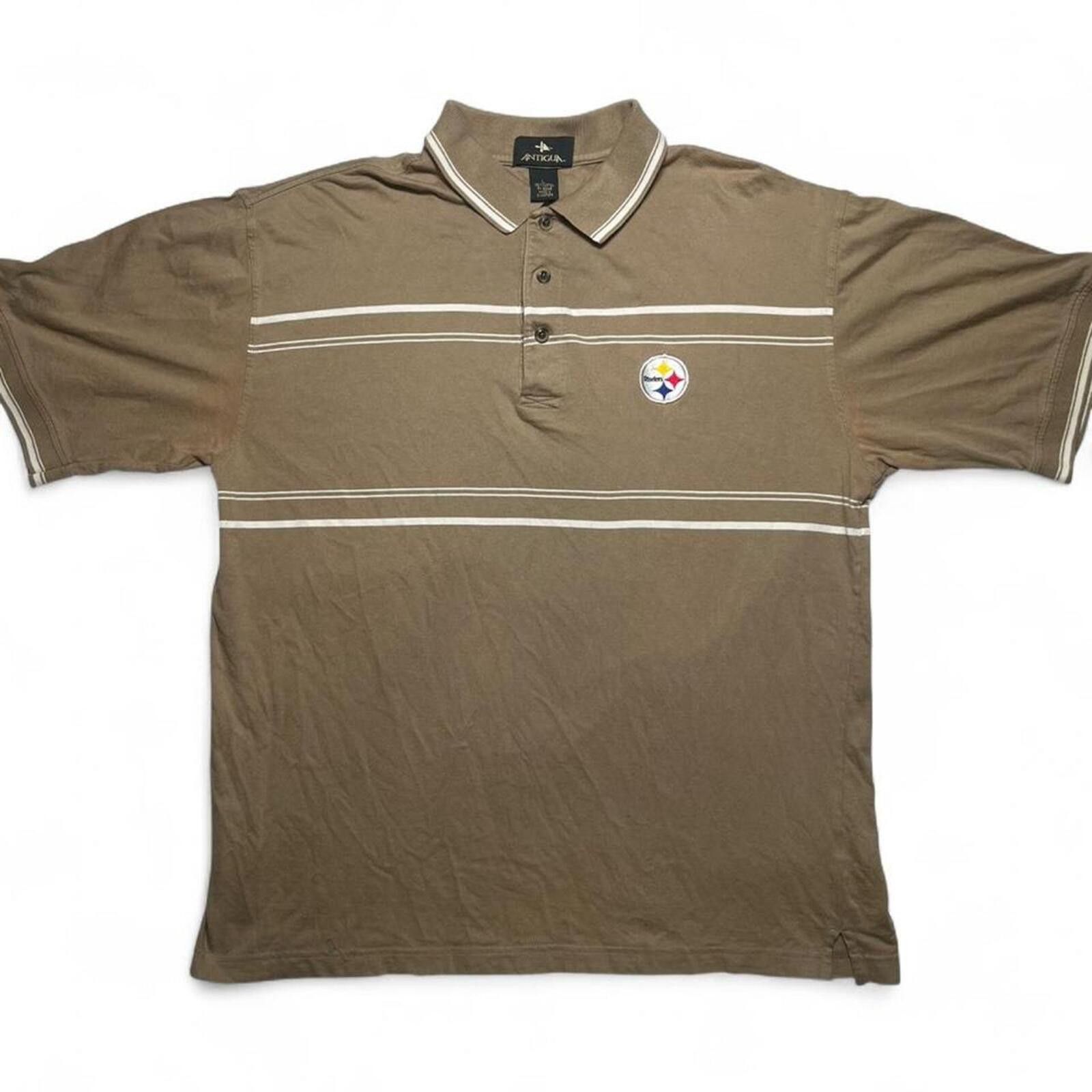 Other Pittsburgh Steelers Antigua Striped Polo Shirt Size Large Size US L / EU 52-54 / 3 - 1 Thumbnail