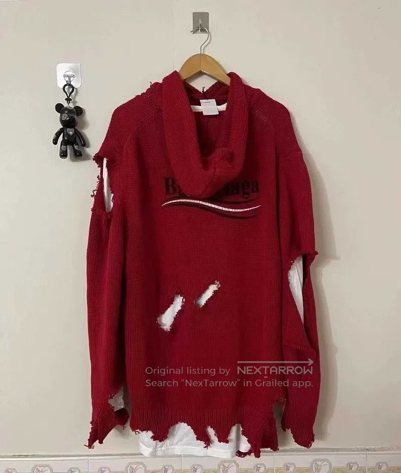 Balenciaga Balenciaga Coca-Cola Distressed Sweater Size US S / EU 44-46 / 1 - 1 Thumbnail