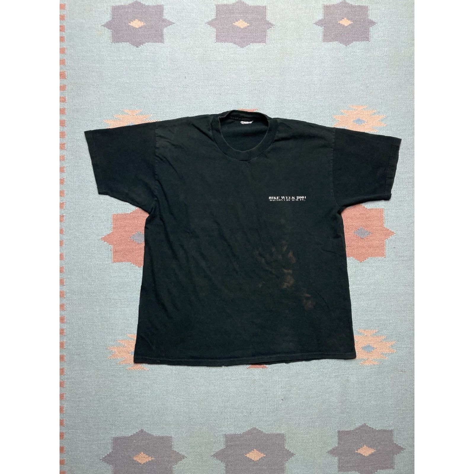 Harley Davidson VINTAGE Harley-Davidson T-Shirt Motorcycle Eagle Flag Large Bike Week 2001 Mens Black N/A Size US L / EU 52-54 / 3 - 4 Thumbnail