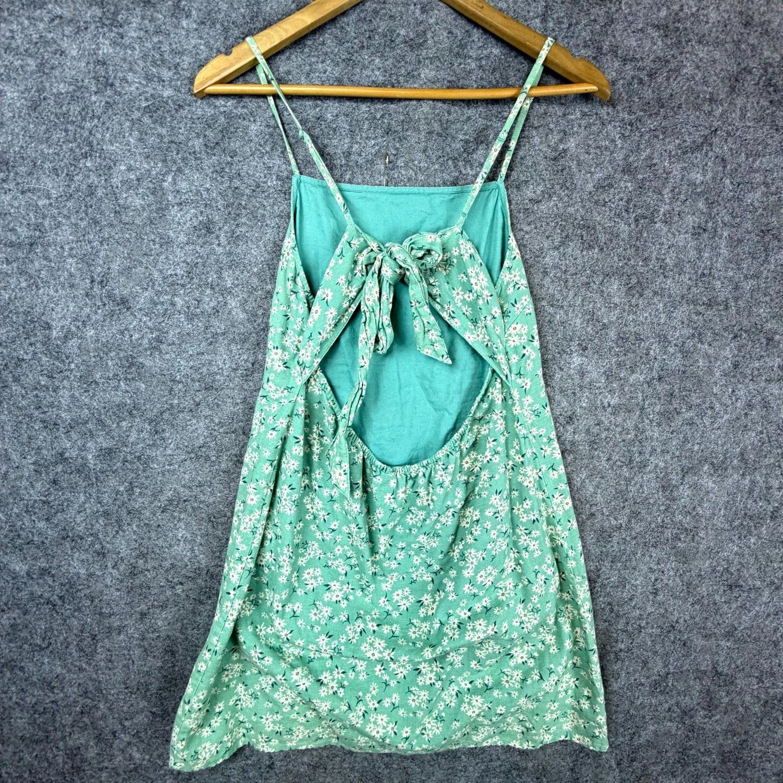 American Eagle Outfitters American Eagle Outfitters Dress Med Y2K Celadon Green Floral Size M / US 6-8 / IT 42-44 - 2 Thumbnail