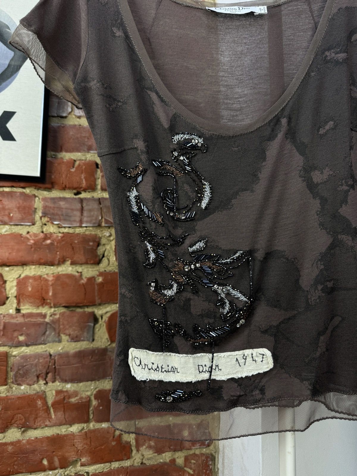 Designer × Dior × Vintage CHRISTIAN DIOR Boutique John Galliano Vintage Top T-Shirt Size M / US 6-8 / IT 42-44 - 10 Thumbnail