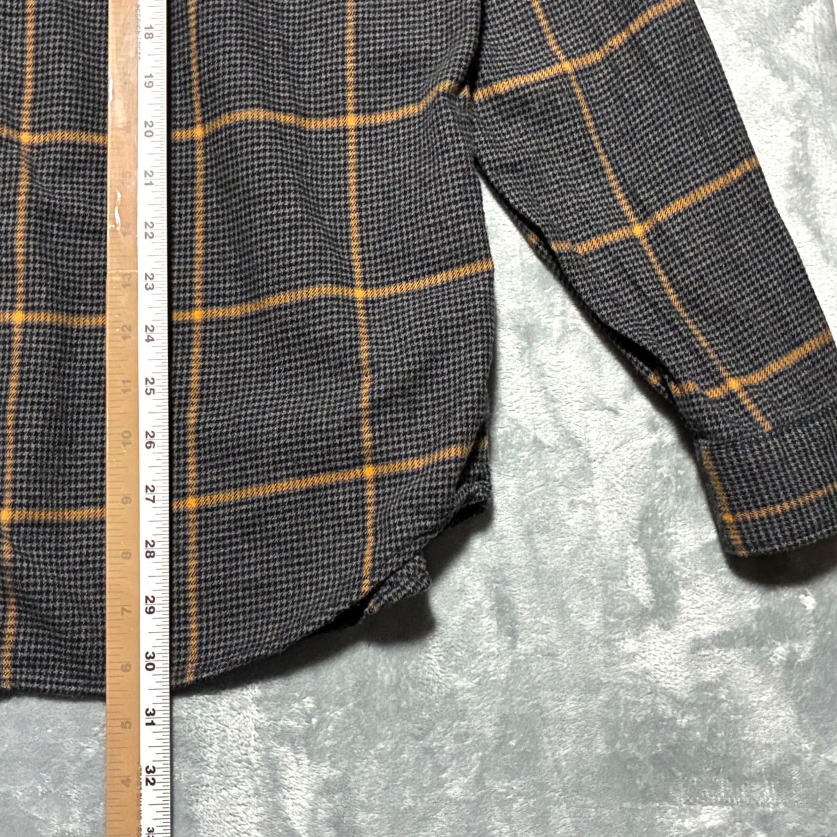 Gap VINTAGE Gap Organic Cotton Houndstooth Windowpane Flannel Shirt Mens M Gray Size US M / EU 48-50 / 2 - 8 Thumbnail
