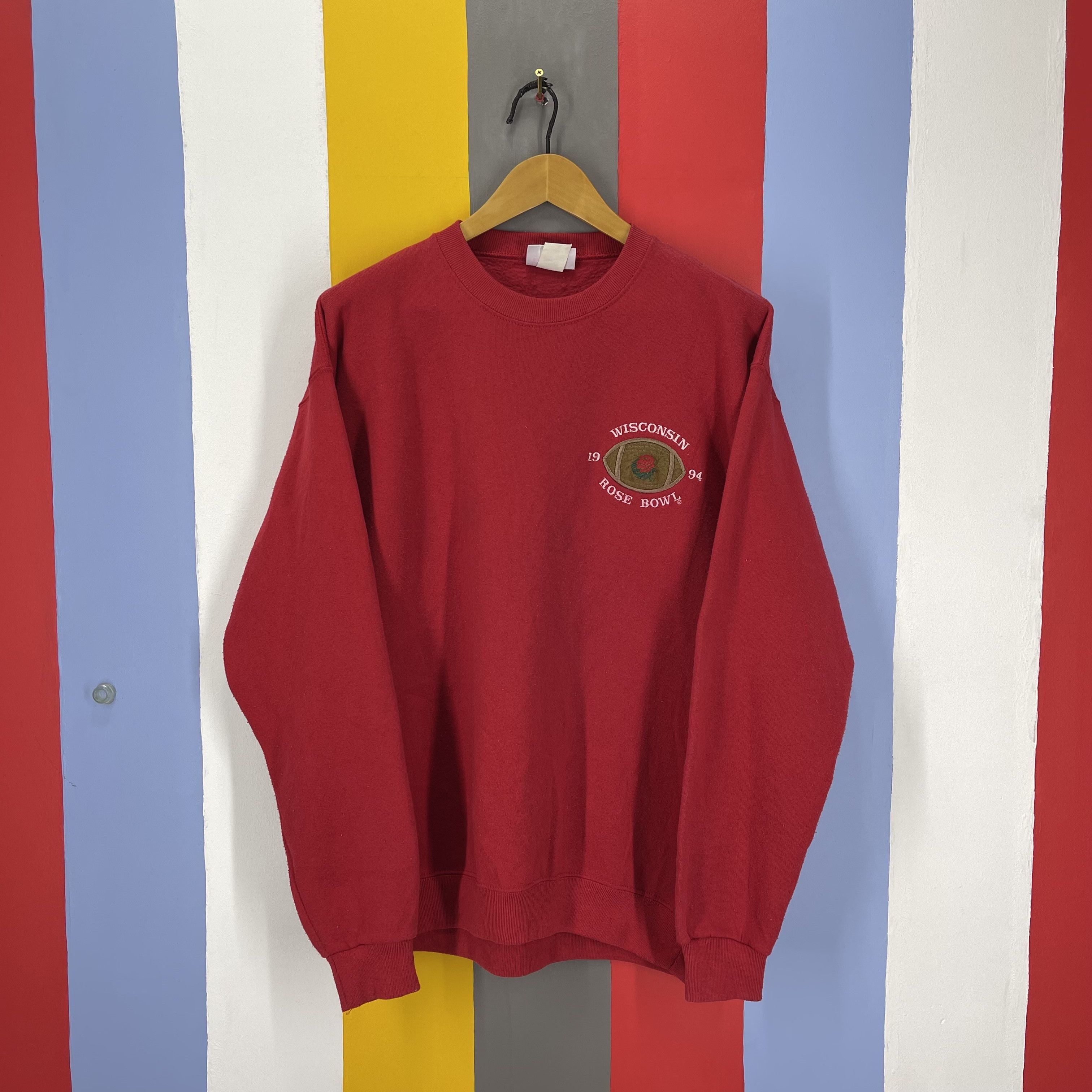 NFL 1994 Vintage WISCONSIN ROSE BOWL Sweatshirt #1358/AU Size US L / EU 52-54 / 3 - 1 Thumbnail