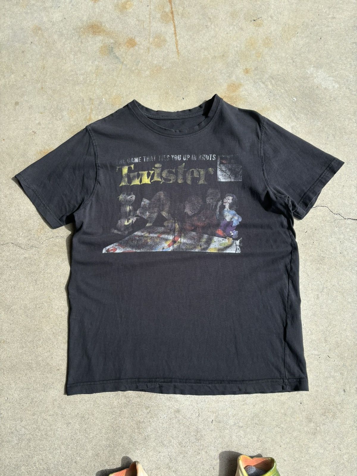 Japanese Brand × Vintage Crazy 90s Twister Promo Boardgame Distressed Faded Tee Size US M / EU 48-50 / 2 - 1 Thumbnail
