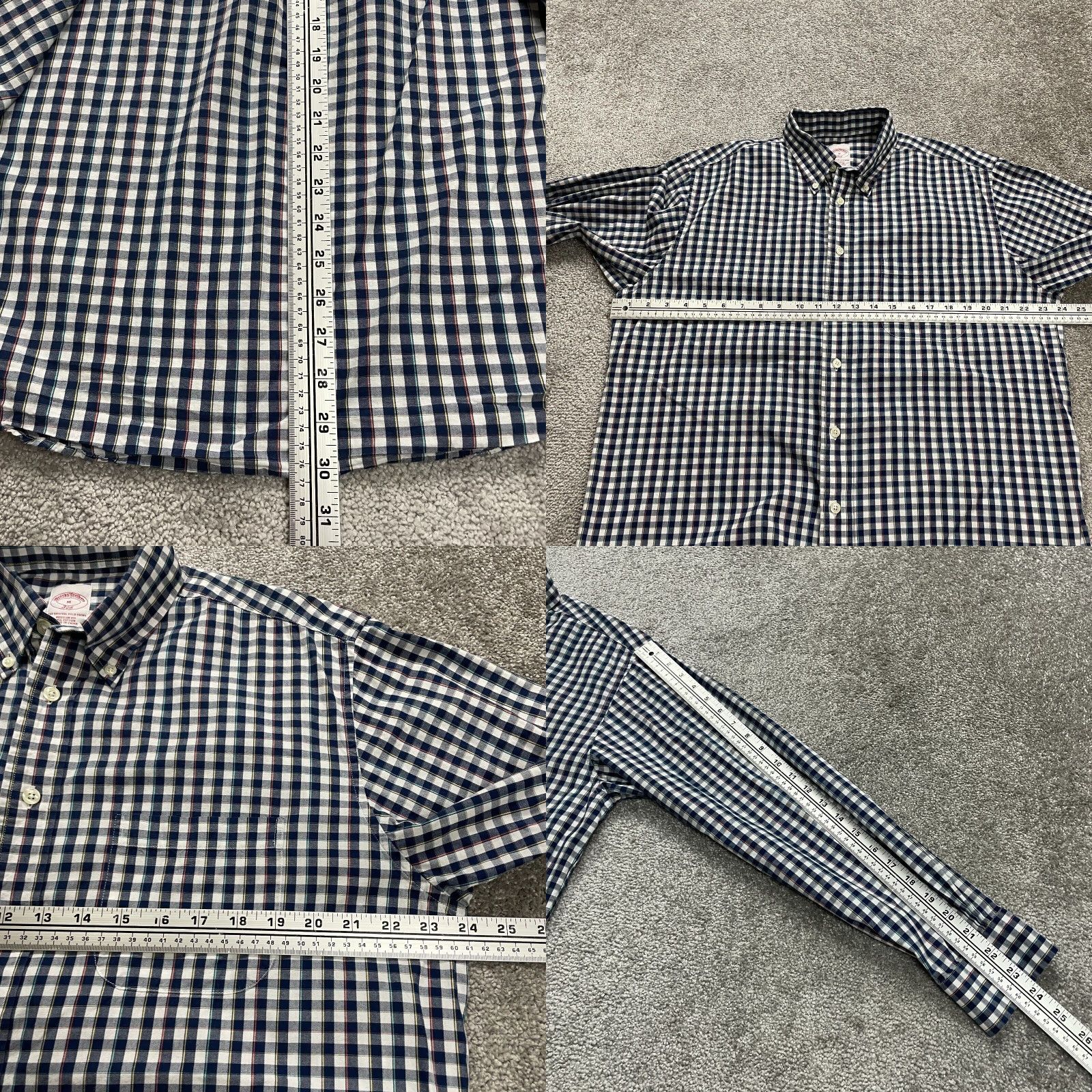 Brooks Brothers VINTAGE? No — Brooks Brothers Button-Down Shirt Mens M Blue Plaid Cotton Long Sleeve Classic Casual Shirt Mens Medium Blue Plaid Size US M / EU 48-50 / 2 - 8 Thumbnail