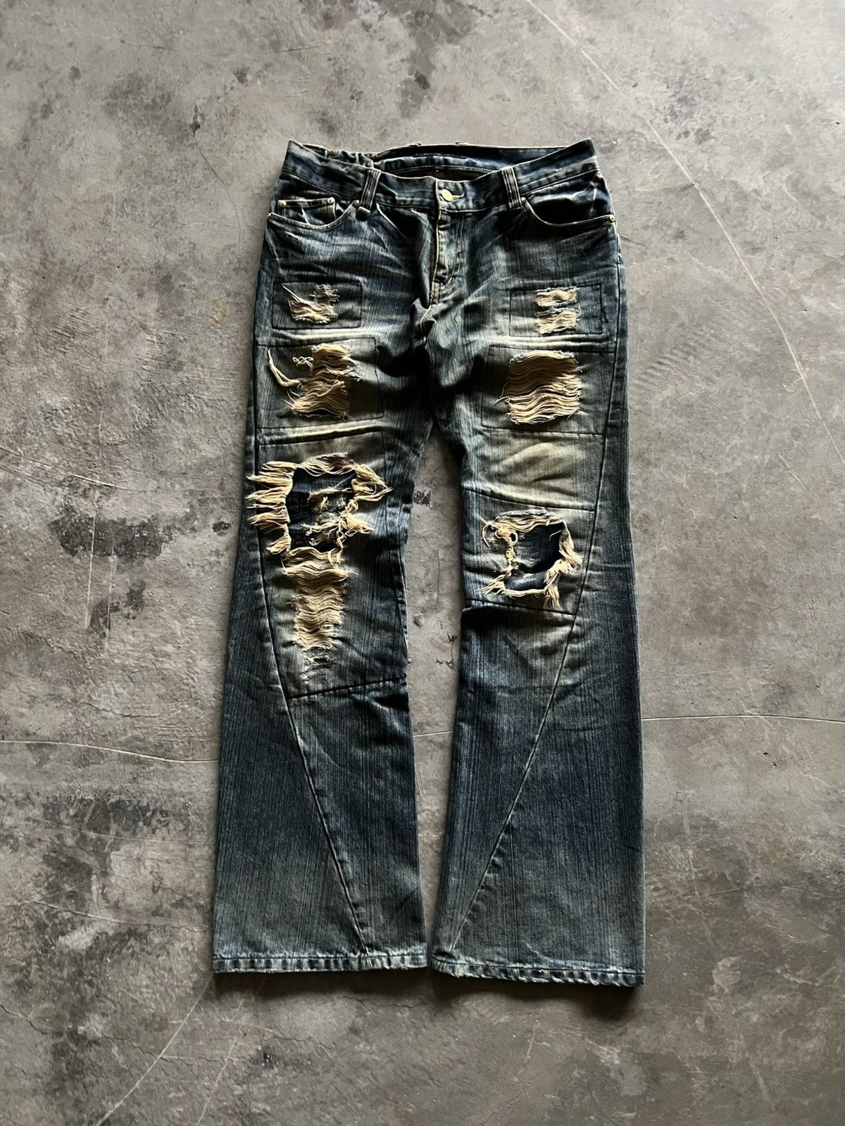 Japanese jeans with crazy offers flare