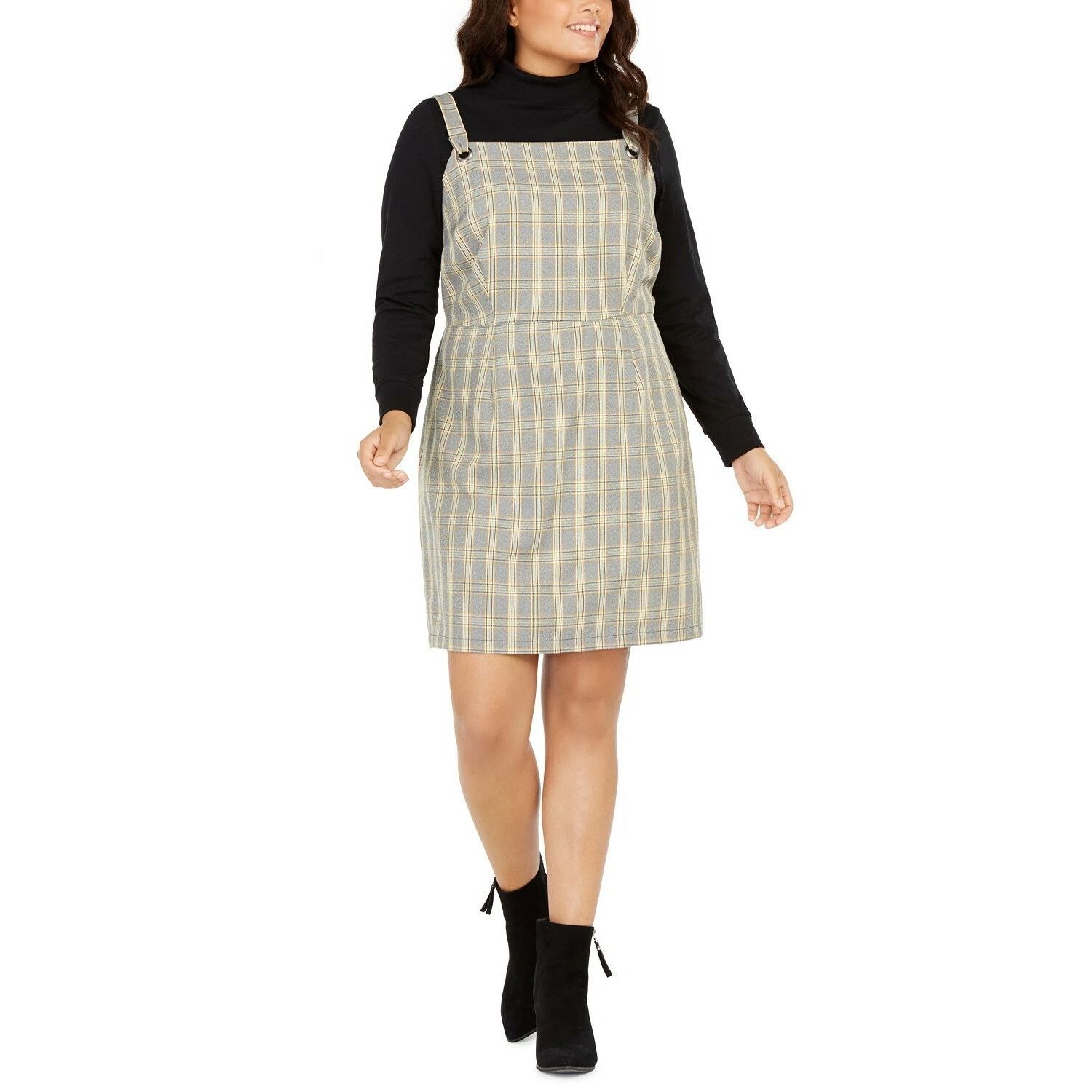 Other Be Bop Trendy Plus Size Plaid Jumper Dress, 2X, Size ONE SIZE - 1 Thumbnail