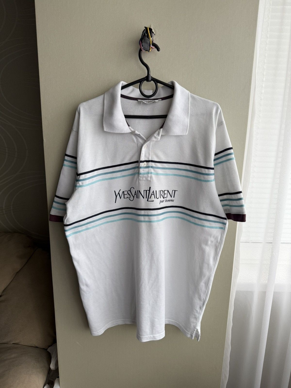 Yves Saint Laurent Yves Saint Laurent Polo Big Logo YSL Size US XL / EU 56 / 4 - 1 Thumbnail
