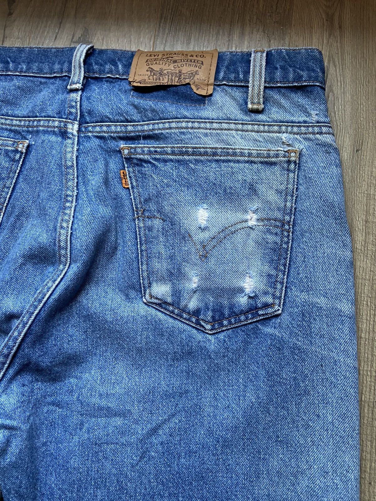 Levi's Vintage Levi’s FADED 505 Orange Tab 1996 Jeans 36x29.5 90s Size US 36 / EU 52 - 13 Thumbnail