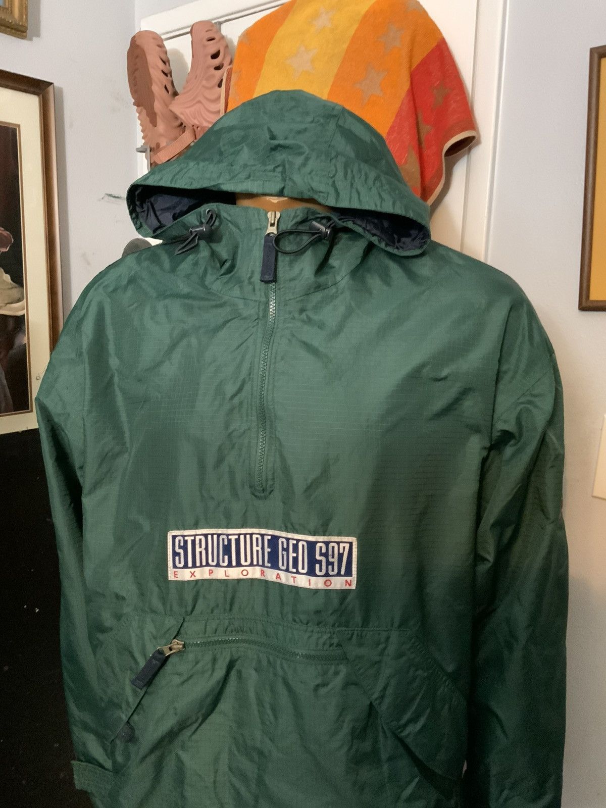 Vintage 90s Structure GeoTeam Exploration Windbreaker Anorak Jacket Size US S / EU 44-46 / 1 - 9 Thumbnail