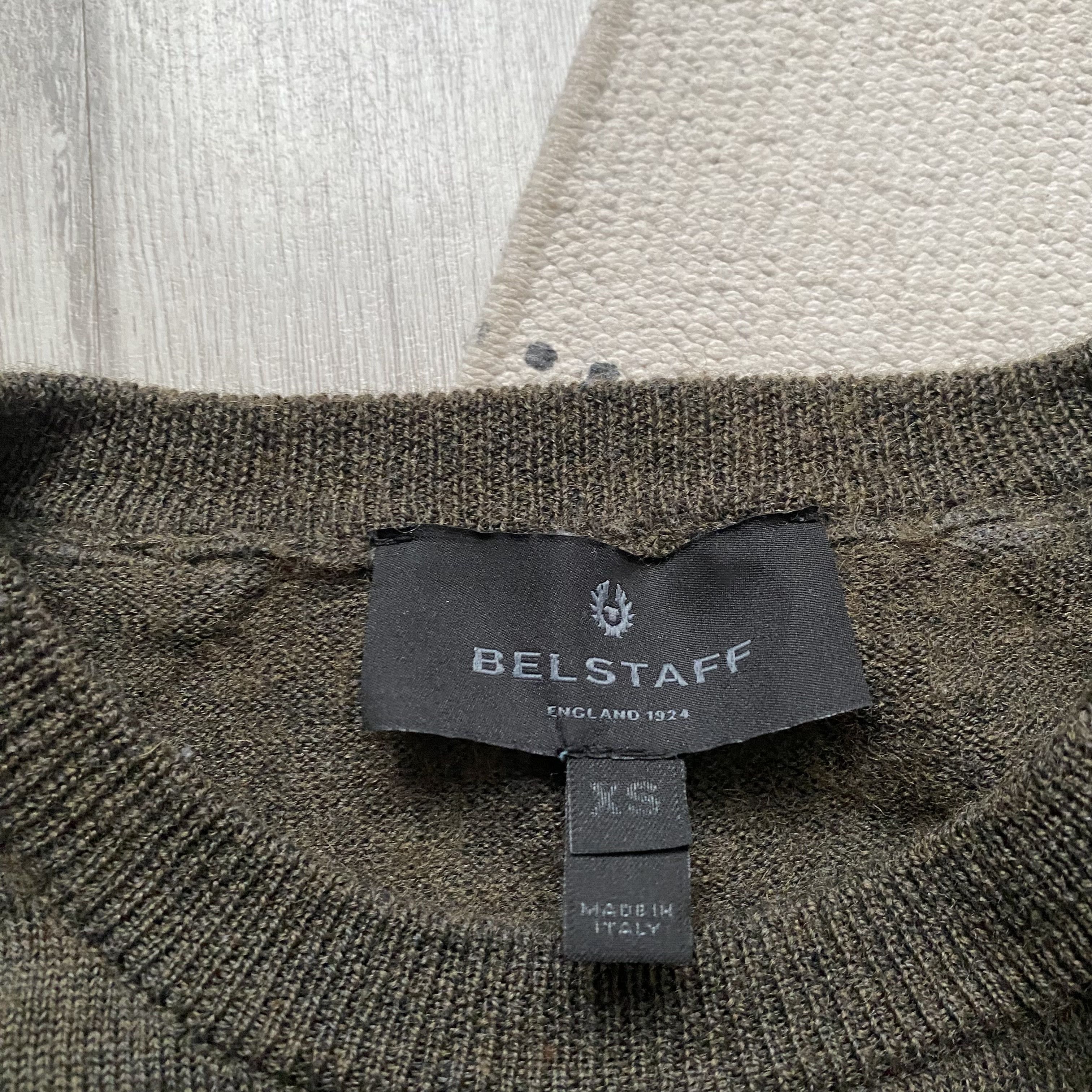 Belstaff Bellstaf Wool Sweater Military stule with patch Size US XS / EU 42 / 0 - 5 Thumbnail