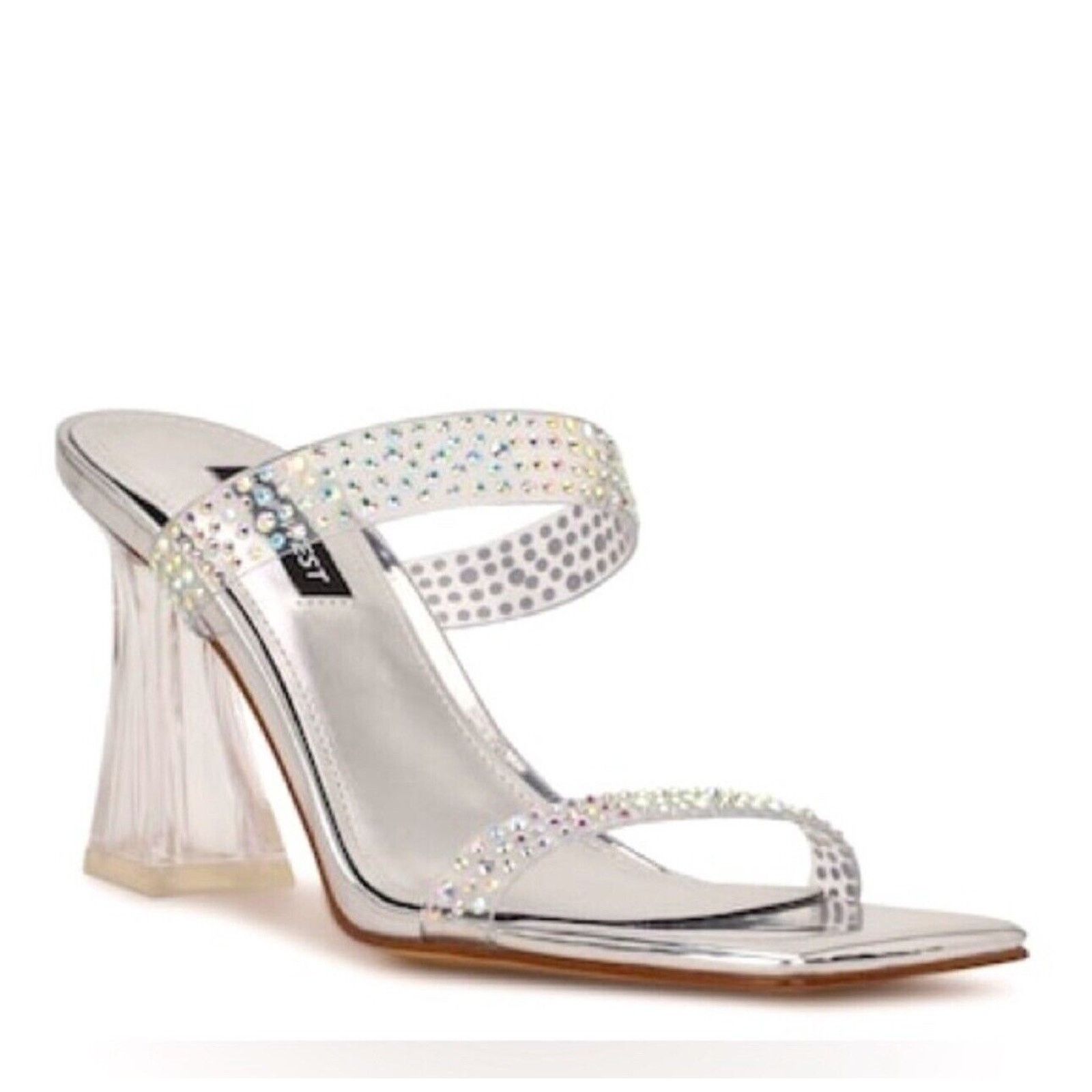 Nine West Nine West Darla Sandals Sparkle Formal Heels Shoes Size 8M Size US 8 / IT 38 - 1 Thumbnail