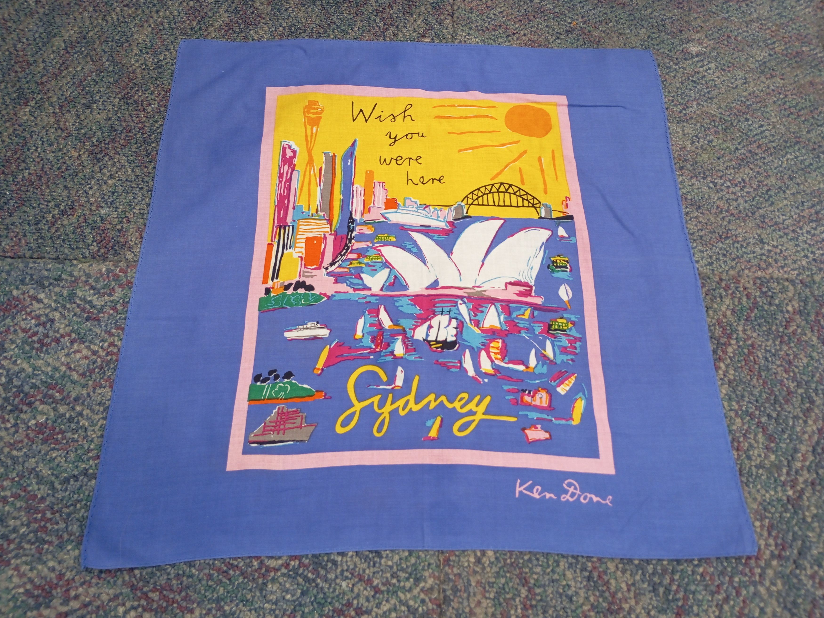 Vintage Ken Done Bandana Handkerchief