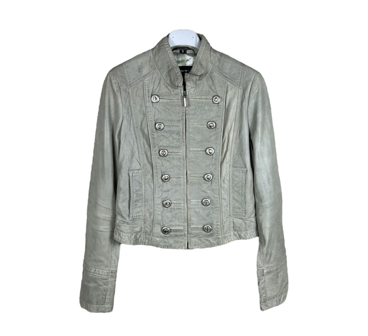 If Six Was Nine Vintage Rock’N Blue napoleon button leather jacket military Size XS / US 0-2 / IT 36-38 - 1 Thumbnail