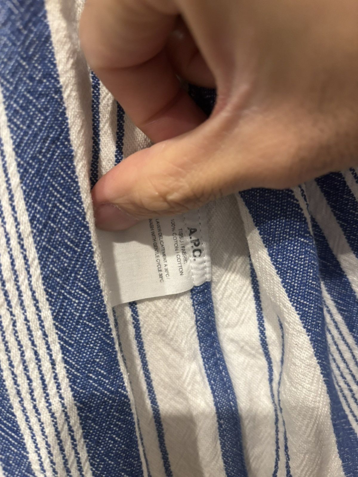 A.P.C. APC Striped Short Sleeve Shirt XS Size US XS / EU 42 / 0 - 3 Thumbnail