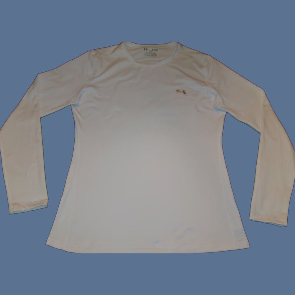 Under Armour Under Armour Womens XL ColdGear Fitted White Base Layer Thermal Shirt Size XL / US 12-14 / IT 48-50 - 1 Thumbnail