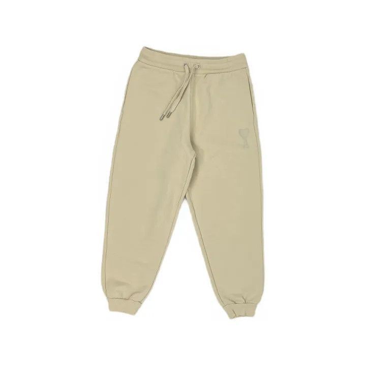 AMI AMIPARIS Beige Heart Embroidered Sport Pants -2507 Size US 42 / EU 58 - 2 Thumbnail