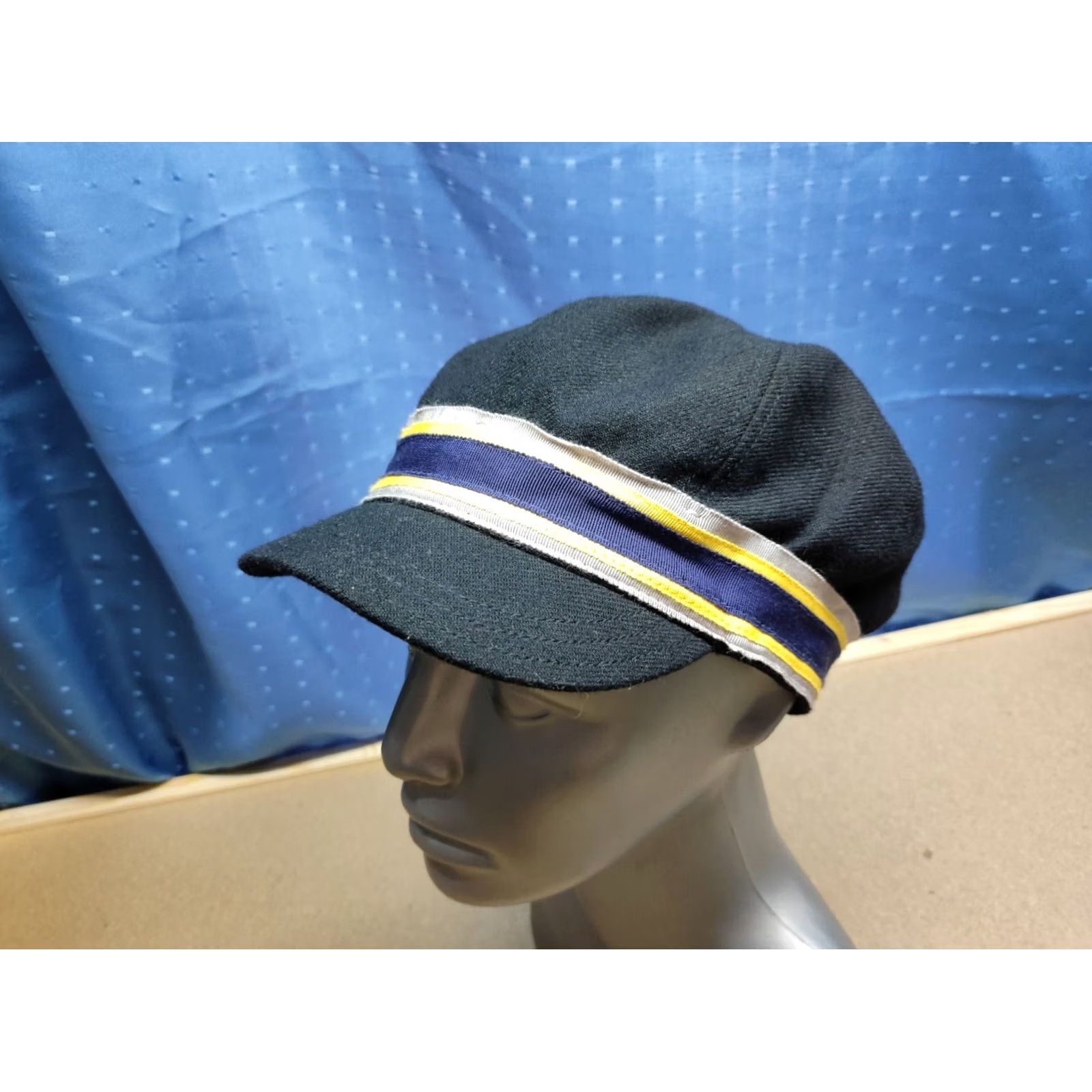 Juicy Couture Juicy Couture Beret Hat Fiddler Yachting Cap Size S-M Black Lined Size ONE SIZE - 2 Thumbnail