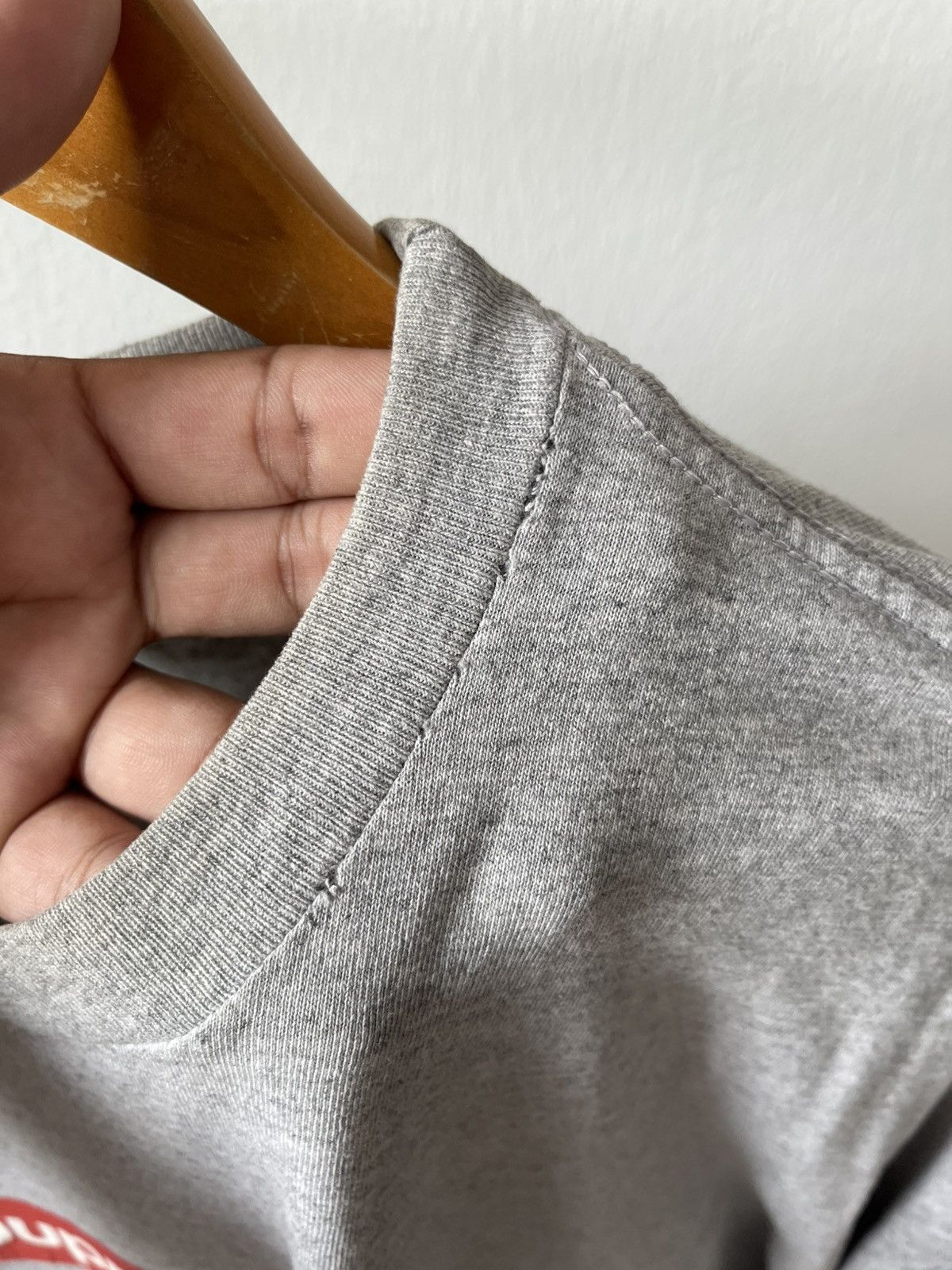 Supreme Supreme Box Logo Red on Grey Tee A2 Size US XL / EU 56 / 4 - 6 Thumbnail