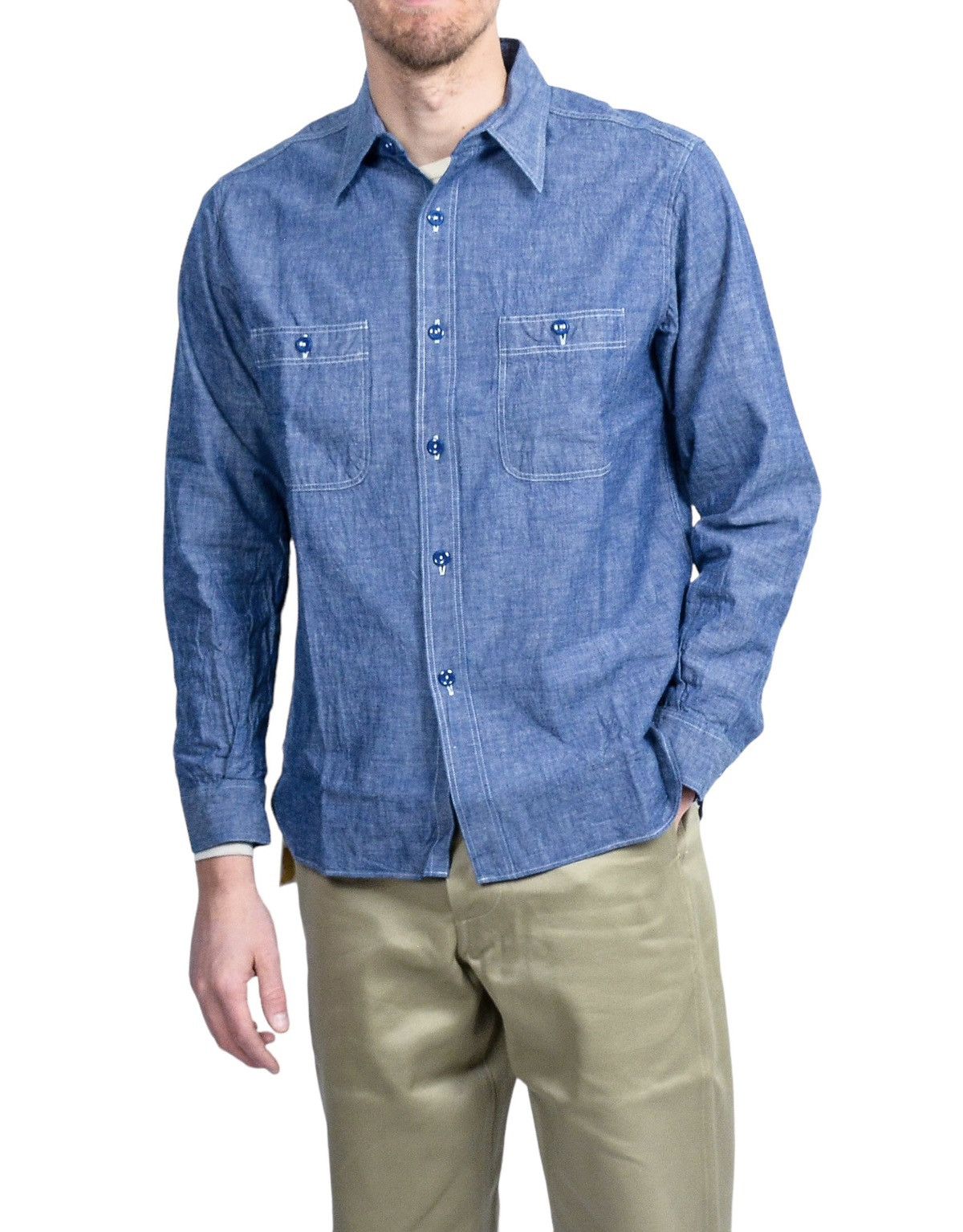 Buzz Rickson's Vintage Buzz Rickson USN Chambray Work Shirt Size US S / EU 44-46 / 1 - 2 Thumbnail