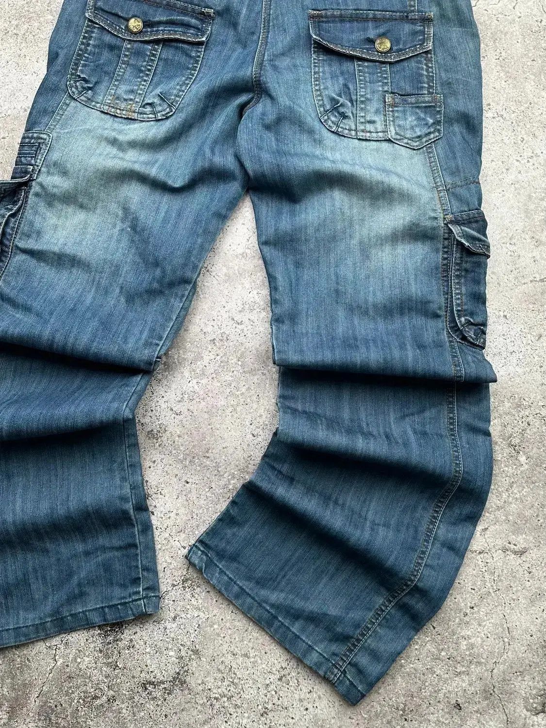 Vintage Vintage Cargo Wide Jeans C605(V574) Size US 32 / EU 48 - 8 Thumbnail
