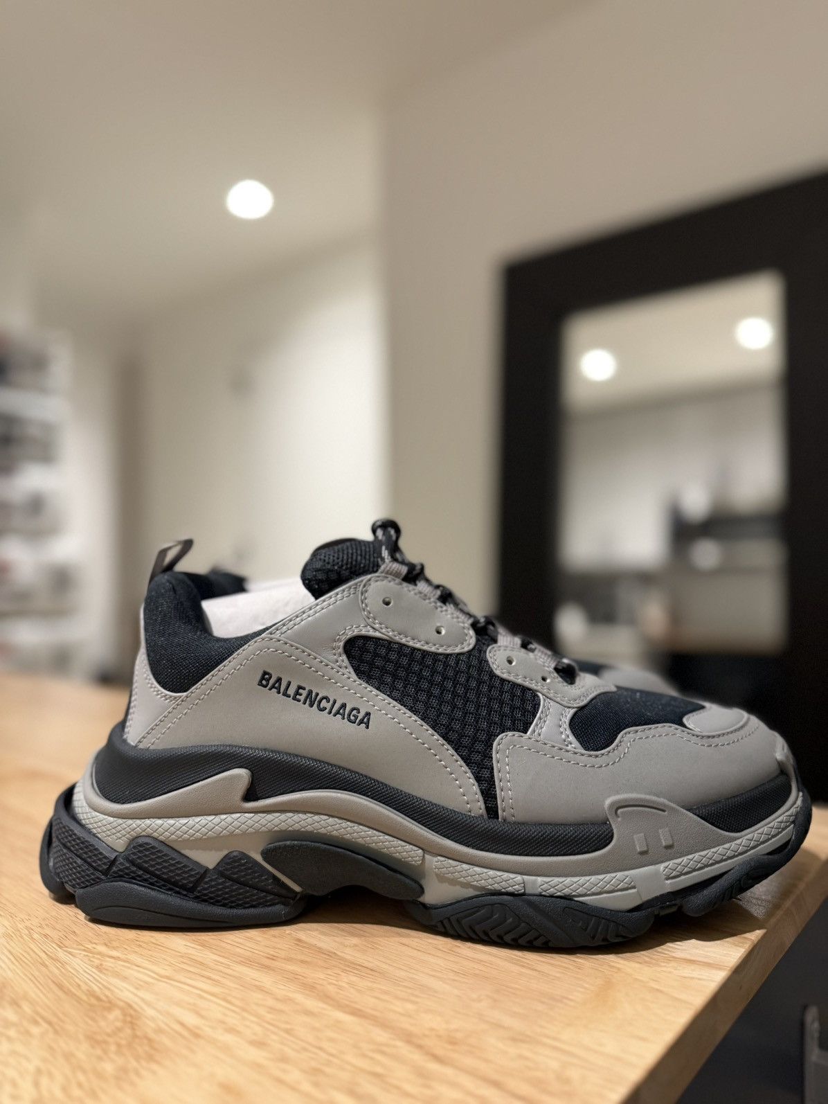 Balenciaga Balenciaga Triple S Gray Black Brand New Size US 11 / EU 44 - 5 Thumbnail