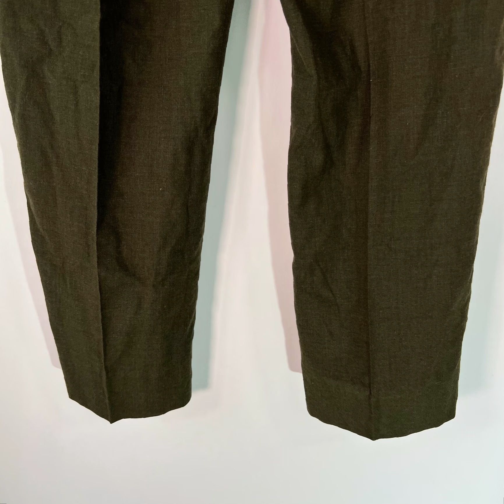Vintage US ARMY Flat Front Low Rise Straight Leg Green Trouser Dress Pants Mens Size 33S Size US 33 - 6 Thumbnail